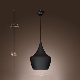 Lámpara colgante retro vintage de Tom Dixon Design en negro
