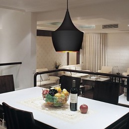 Lámpara colgante retro vintage de Tom Dixon Design en negro