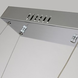 Lámpara colgante moderna contemporánea de metal cromado y cristal