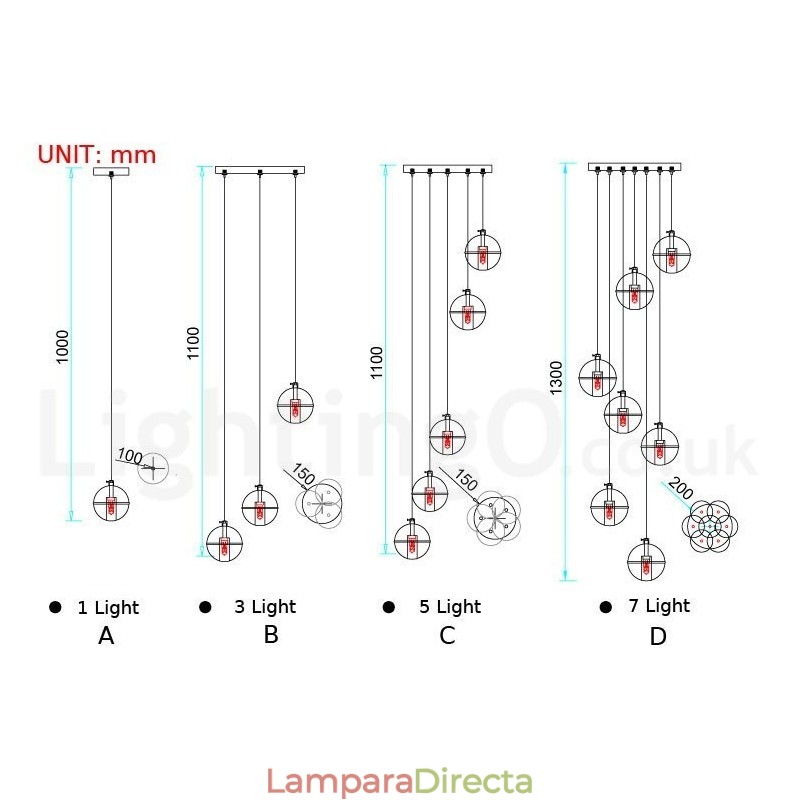 Lámpara colgante de bola de cristal Meteorer de Creative Engineering Stage
