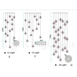 Lámpara colgante de bola de cristal Meteorer de Creative Engineering Stage