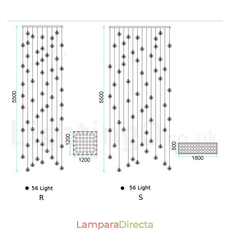 Lámpara colgante de bola de cristal Meteorer de Creative Engineering Stage