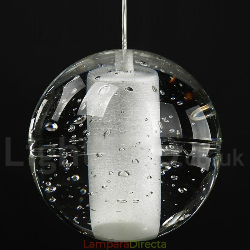 Lámpara colgante de bola de cristal Meteorer de Creative Engineering Stage