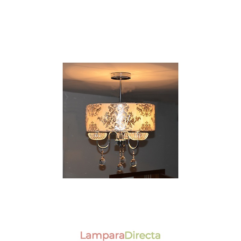 Lámpara de araña moderna contemporánea de cristal galvanizado