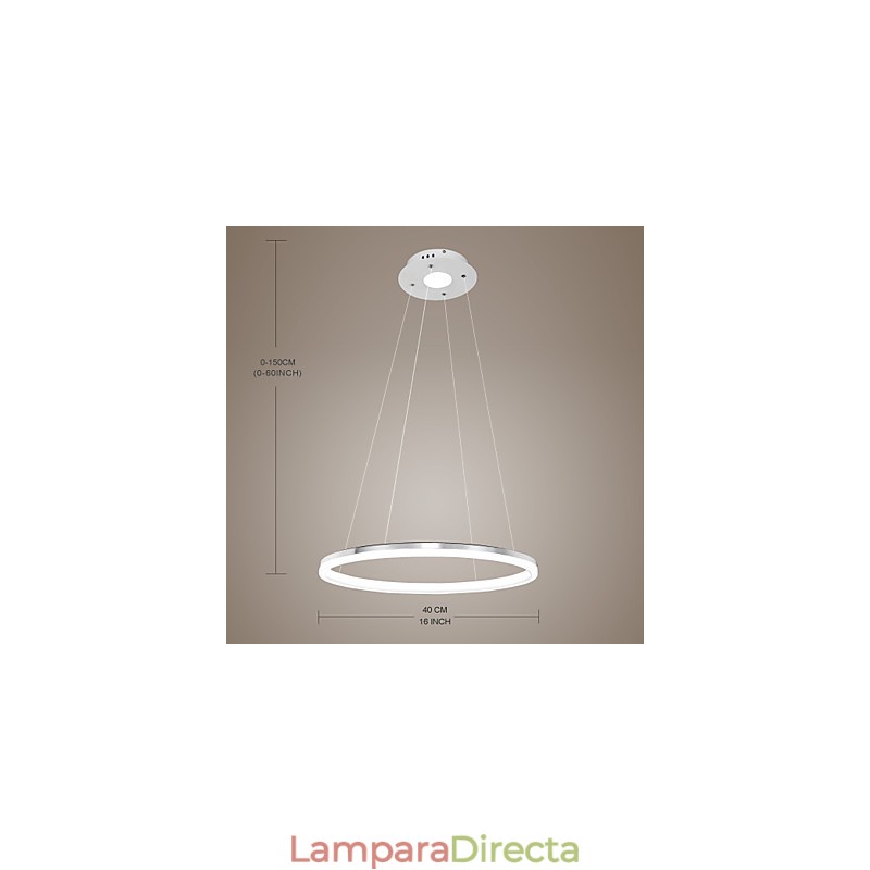 Lámpara colgante de diseño moderno de acrílico de alta calidad con un solo anillo.