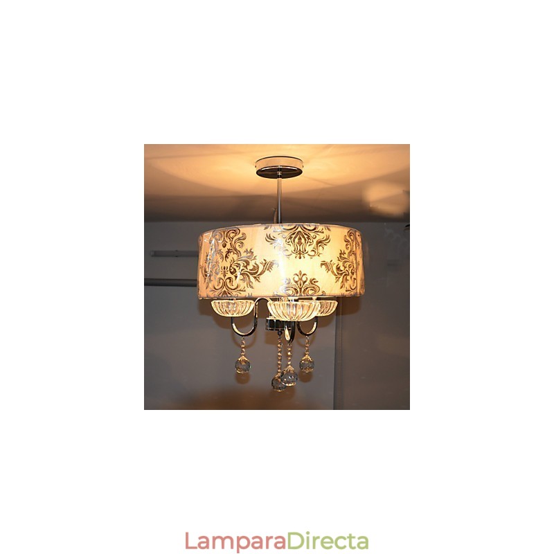 Lámpara de araña moderna contemporánea de cristal galvanizado