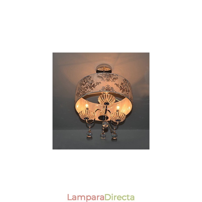 Lámpara de araña moderna contemporánea de cristal galvanizado