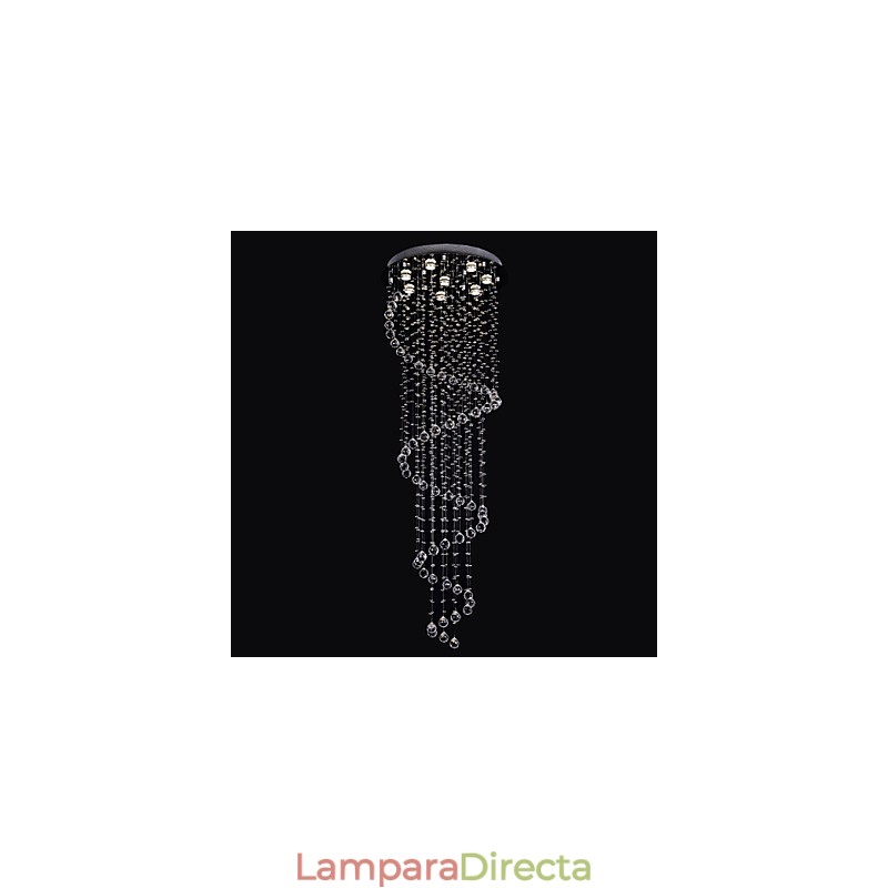 Lámpara de araña de cristal moderna de lujo de 8 luces