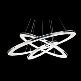 Lámpara colgante moderna de 3 anillos de acrílico