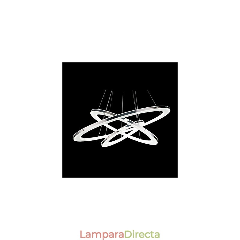 Lámpara colgante moderna de 3 anillos de acrílico