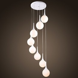 Lámpara colgante contemporánea moderna con forma de globo galvanizada