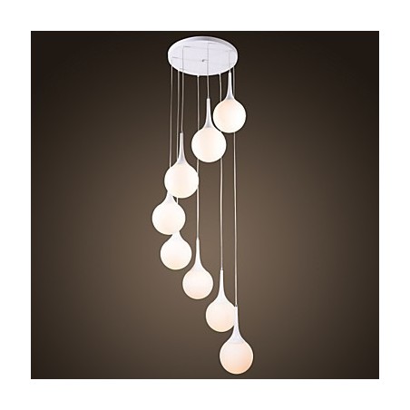 Lámpara colgante contemporánea moderna con forma de globo galvanizada Lámpara colgante contemporánea moderna con forma de globo galvanizada