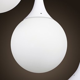 Lámpara colgante contemporánea moderna con forma de globo galvanizada