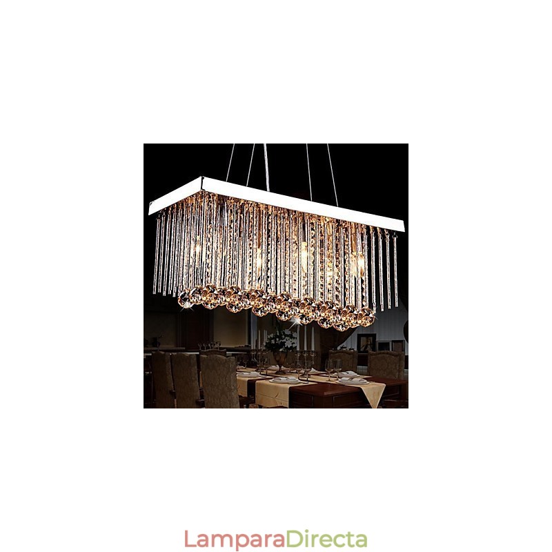 Lámpara de araña de metal de cristal clásica tradicional contemporánea moderna para niños