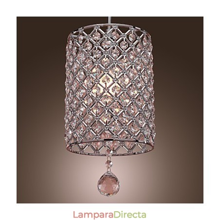 Lámpara colgante de cristal estilo cilindro Lámpara colgante de cristal estilo cilindro