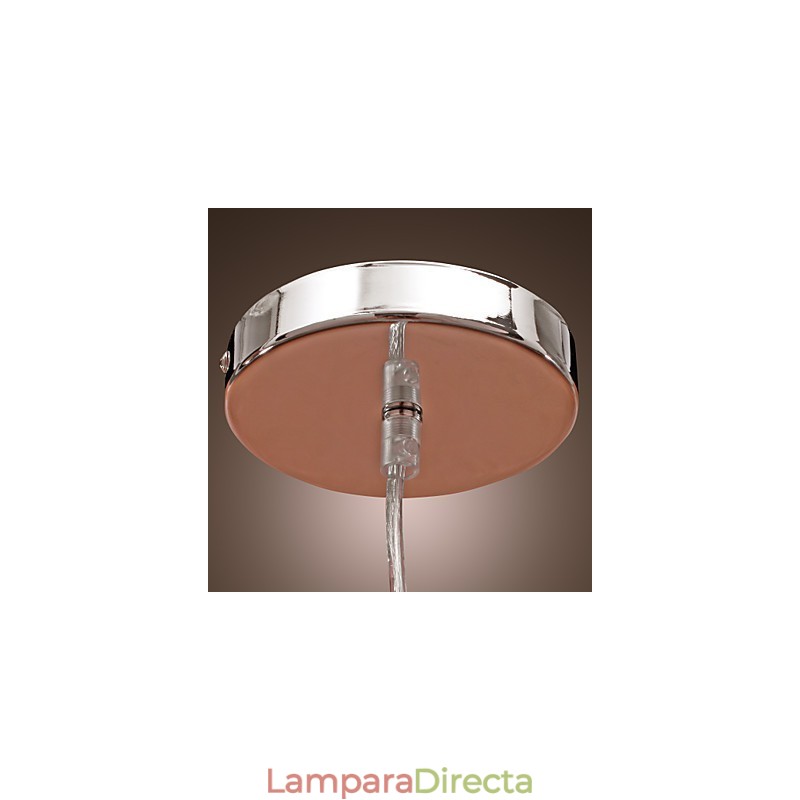 Lámpara colgante de cristal estilo cilindro