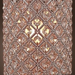 Lámpara colgante de cristal estilo cilindro