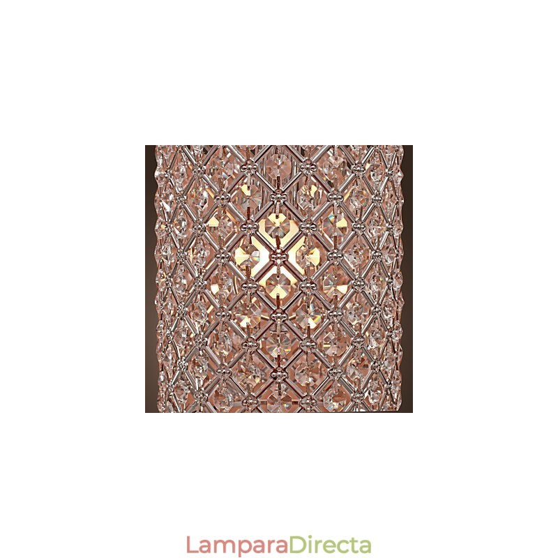 Lámpara colgante de cristal estilo cilindro