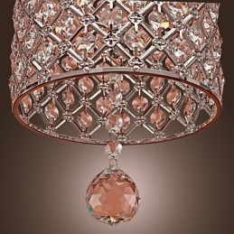 Lámpara colgante de cristal estilo cilindro