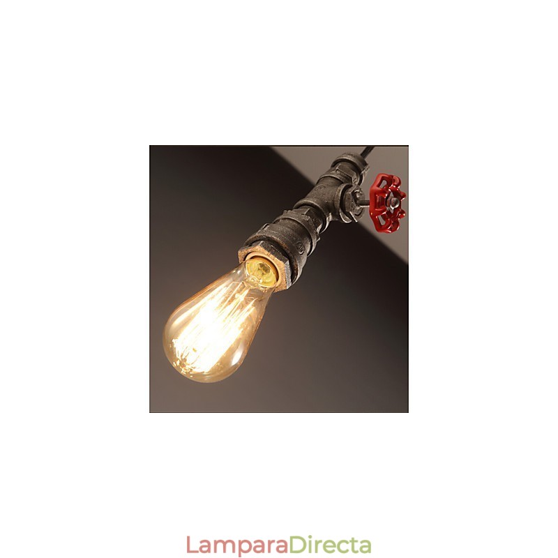 Lámpara colgante retro que cumple el papel de decoración de loft Lámpara colgante de tubería industrial rural
