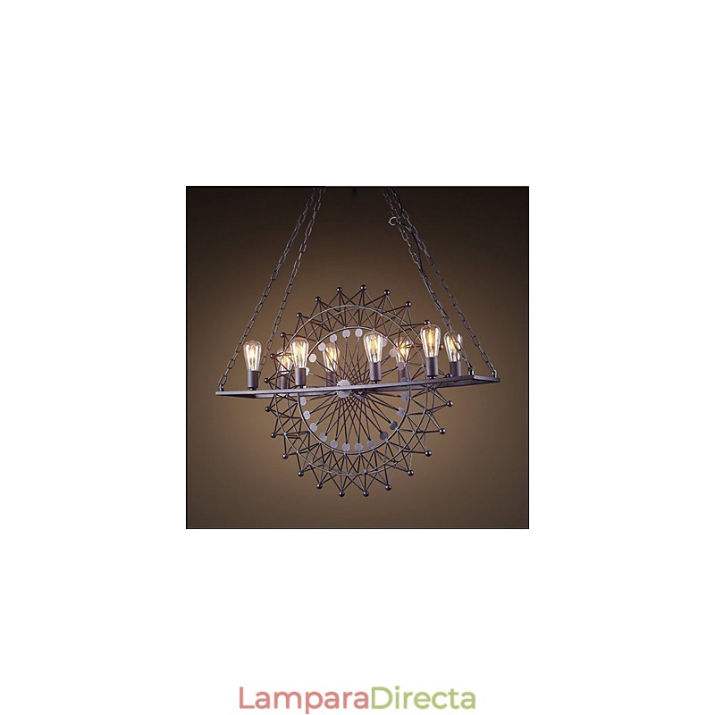 Lámpara colgante de rueda de rascacielos de estilo industrial