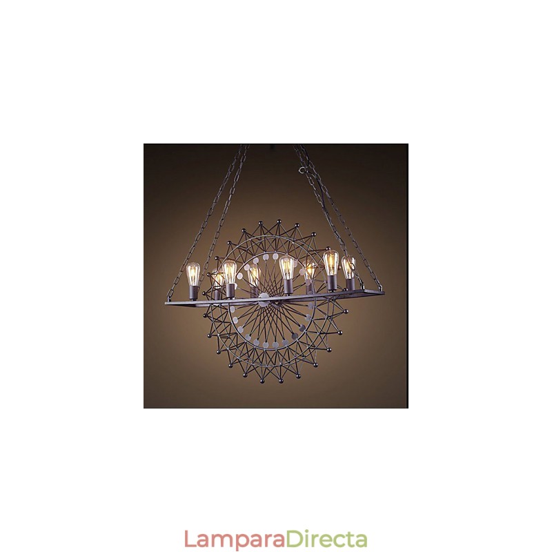 Lámpara colgante de rueda de rascacielos de estilo industrial