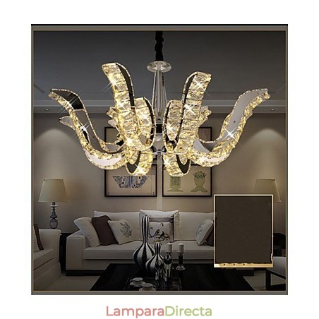 Lámpara de cristal moderna de lujo con forma de vela y colgante de cristal Lámpara de cristal moderna de lujo con forma de vela y colgante de cristal