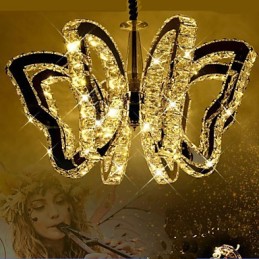 Lámpara de mariposa moderna de lujo de cristal 8