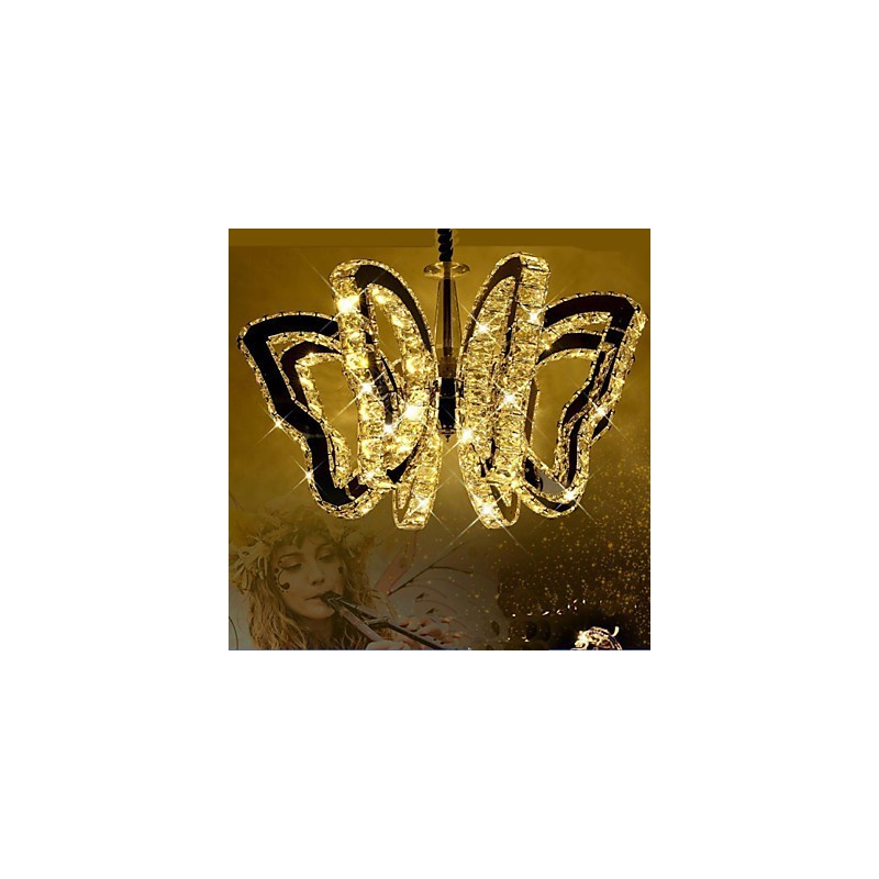 Lámpara de mariposa moderna de lujo de cristal 8
