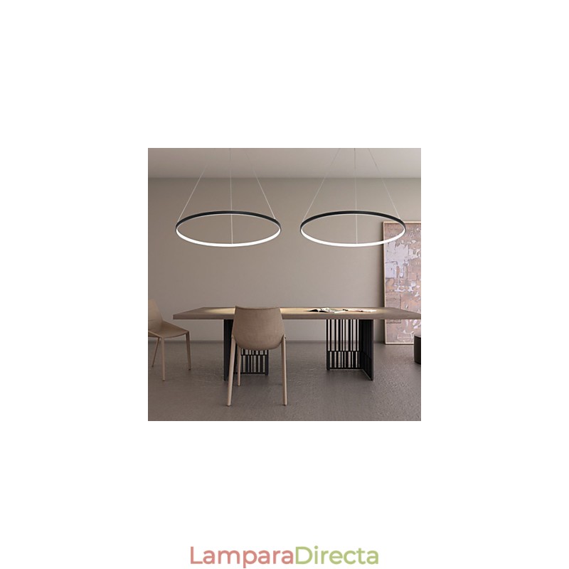 Lámpara colgante de diseño moderno con forma de anillo