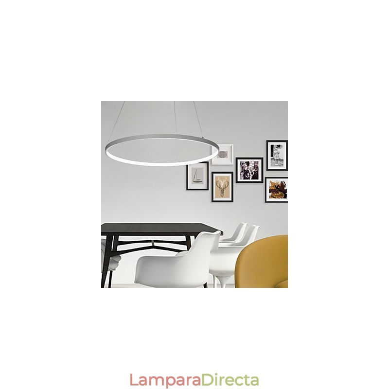 Lámpara colgante de diseño moderno con forma de anillo