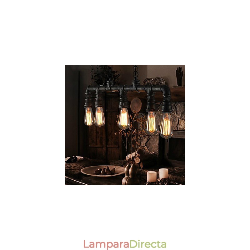 Lámpara colgante de metal con pintura estilo retro mini de estilo campestre clásico vintage tradicional para comedor
