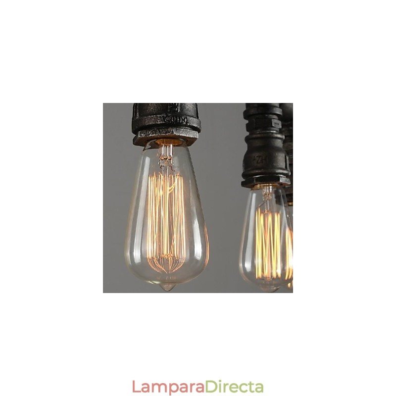 Lámpara colgante de metal con pintura estilo retro mini de estilo campestre clásico vintage tradicional para comedor