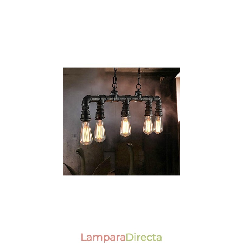 Lámpara colgante de metal con pintura estilo retro mini de estilo campestre clásico vintage tradicional para comedor