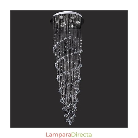 Lámpara de techo moderna contemporánea de metal cromado y cristal Lámpara de techo moderna contemporánea de metal cromado y cristal