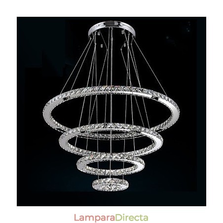 Lámpara colgante moderna de cristal transparente para techo (diámetro de 100 cm, 80 cm, 60 cm y 40 cm). Lámpara colgante moderna de cristal transparente para techo (diámetro de 100 cm, 80 cm, 60 cm y 40 cm).