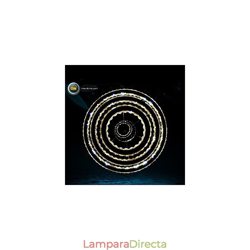 Lámpara colgante moderna de cristal transparente para techo (diámetro de 100 cm, 80 cm, 60 cm y 40 cm).