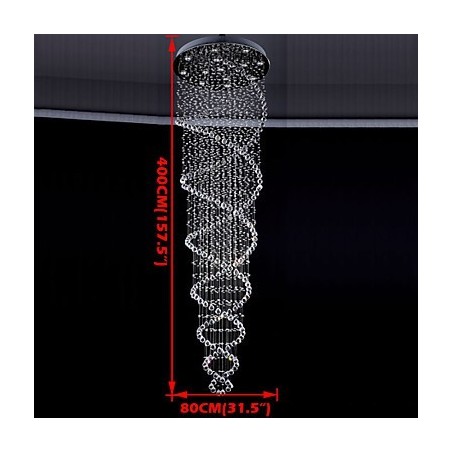 Lámparas colgantes de cristal para techo, 13 luces, modernas, plateadas, transparentes, K9 Lámparas colgantes de cristal para techo, 13 luces, modernas, plateadas, transparentes, K9