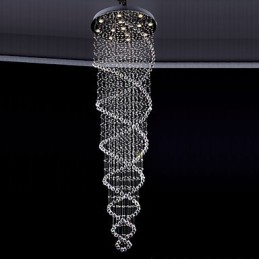 Lámparas colgantes de cristal para techo, 13 luces, modernas, plateadas, transparentes, K9