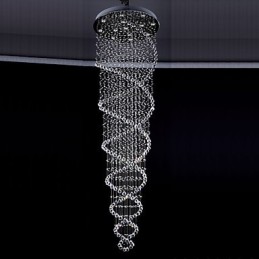 Lámparas colgantes de cristal para techo, 13 luces, modernas, plateadas, transparentes, K9