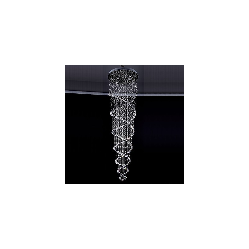Lámparas colgantes de cristal para techo, 13 luces, modernas, plateadas, transparentes, K9