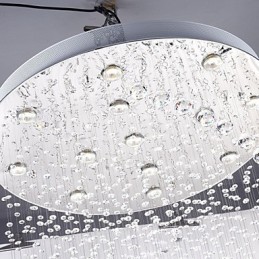 Lámparas colgantes de cristal para techo, 13 luces, modernas, plateadas, transparentes, K9