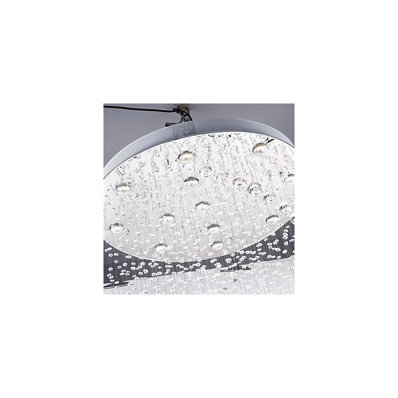 Lámparas colgantes de cristal para techo, 13 luces, modernas, plateadas, transparentes, K9