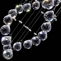 Lámparas colgantes de cristal para techo, 13 luces, modernas, plateadas, transparentes, K9