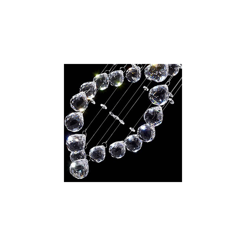 Lámparas colgantes de cristal para techo, 13 luces, modernas, plateadas, transparentes, K9