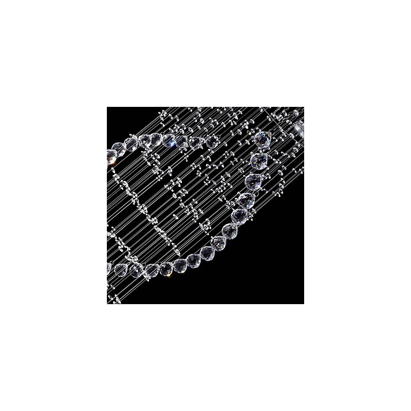 Lámparas colgantes de cristal para techo, 13 luces, modernas, plateadas, transparentes, K9