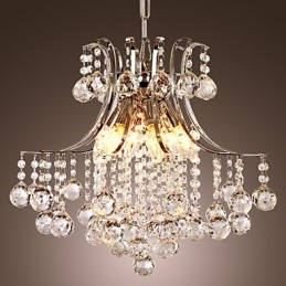 Lámpara colgante de lujo moderna de cristal para sala de estar, 6 luces
