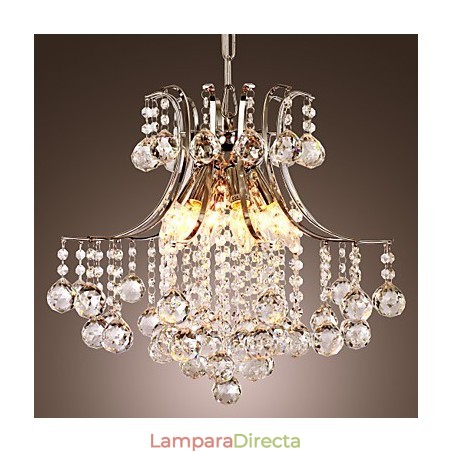 Lámpara colgante de lujo moderna de cristal para sala de estar, 6 luces Lámpara colgante de lujo moderna de cristal para sala de estar, 6 luces