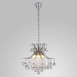 Lámpara colgante de lujo moderna de cristal para sala de estar, 6 luces