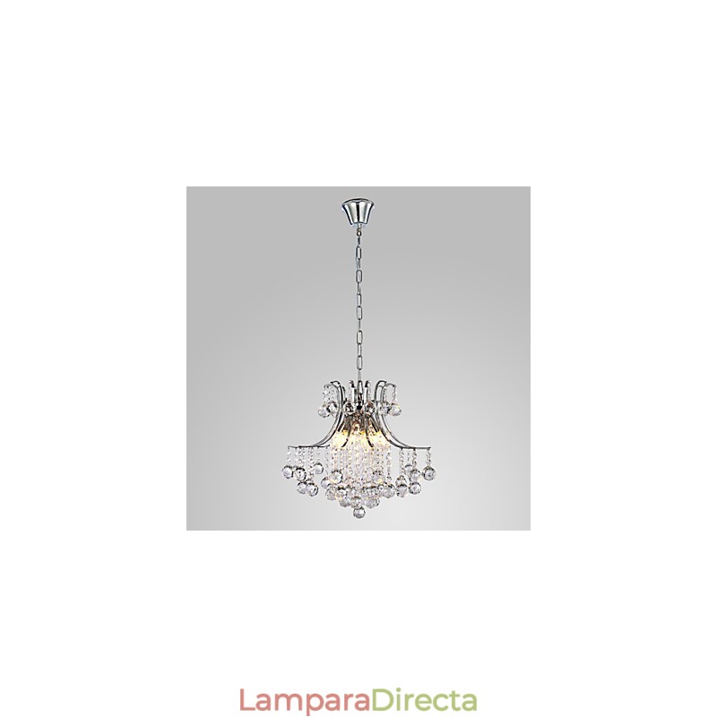 Lámpara colgante de lujo moderna de cristal para sala de estar, 6 luces